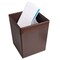 Dacasso Chocolate Brown Leather Square Waste Basket AG-3403 - alternate 4